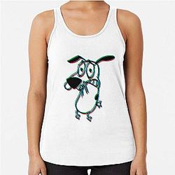 Court the Cowardly Dog Racerback Tank Top