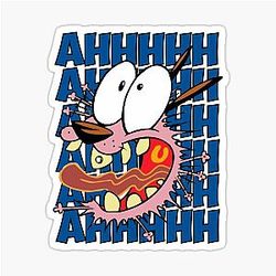 Courage The Cowardly Dog Sticker