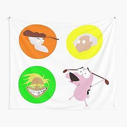 Courage the Cowardly Dog Family Tapestry