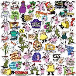 Courage the Cowardly Dog 50ct Vinyl Stickers Variety Pack