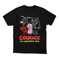 Cute Courage Katz Freaky LA 0906 Courage The Cowardly Dog T-Shirts