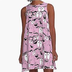 Courage the Cowardly Dog A-Line Dress
