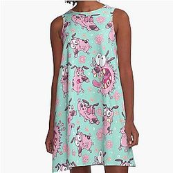 Courage the Cowardly Dog A-Line Dress