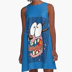 Courage the Cowardly Dog A-Line Dress