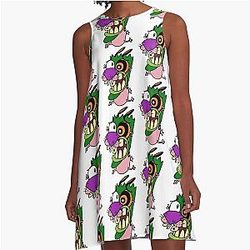 Courage the Cowardly Dog Screaming Mask Dress