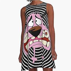 Courage the Cowardly Dog A-line Dress