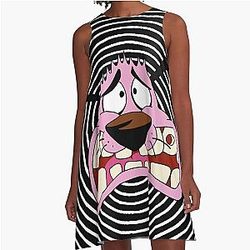 Courage the Cowardly Dog A Line Dress