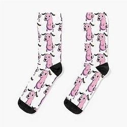 Happy Courage Cowardly Dog Socks