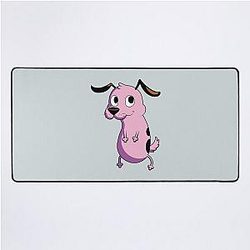 Happy Courage the Cowardly Dog Desk Mat