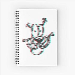 3D Courage the Cowardly Dog Spiral Notebook
