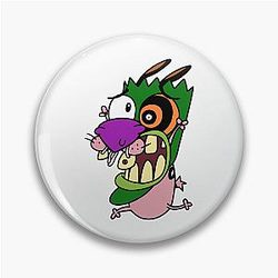 Courage the Cowardly Dog Scream Mask Pin