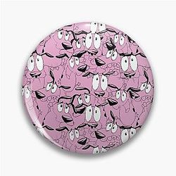 Courage the Cowardly Dog Pattern Pin