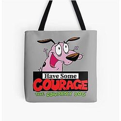 Have Some Courage The Cowardly Dog All Over Print Tote Bag