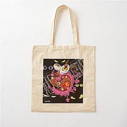 Courage The Cowardly Dog Cotton Tote Bag
