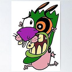 Courage the Cowardly Dog Scream Mask Poster
