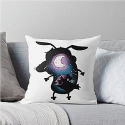 Courage the Cowardly Dog Cartoon Throw Pillow