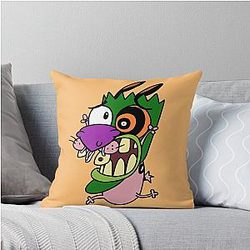 Courage the Cowardly Dog Scream Mask throw pillow