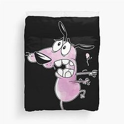 Courage the Cowardly Dog watercolor Duvet Cover