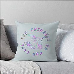 The things I do for love - Courage the Cowardly Dog Throw Pillow