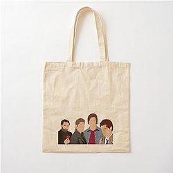 Supernatural - Sam and Dean, Castiel, Crowley Cotton Tote Bag