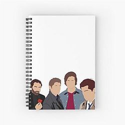 Supernatural Alex Card Castillo and Crowley Spiral Notebook