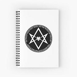 Aleister Crowley - What Thou Wilt Shall Be the Whole of the Law - Occult - Thelema Black Spiral Notebook