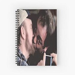 Bobby Singer and Crowley Kissing Spiral Notebook