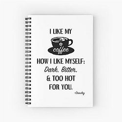 Supernatural Crowley Coffee Quote Spiral Notebook