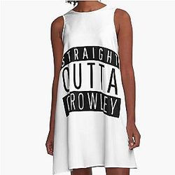 Straight Outta Crowley Texas A-Line Dress