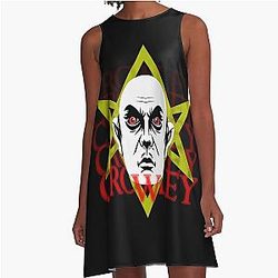 Aleister Crowley summoned Thoth mastering the dark arts A-Line Dress