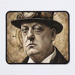 Steampunk Aleister Crowley Portrait Mousepad