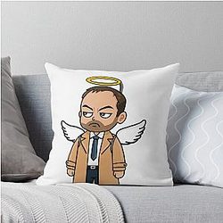 Crowley Castiel Throw Pillow