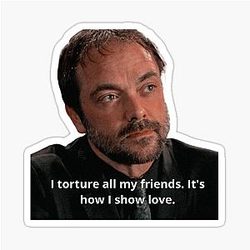 Crowley Supernatural Sticker