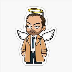 Crowley as Castiel Sticker