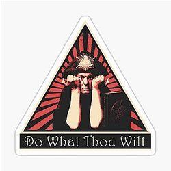 Aleister Crowley Do What Thou Wilt Sticker
