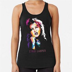 Art - Cyndi Lauper Racerback Tanktop