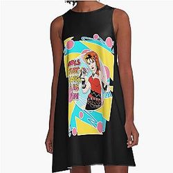 Art - Cyndi Lauper A Line Dress
