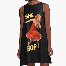 Art Cyndi Lauper A Line Dress