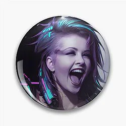 Cyndi Lauper Cyberpunk Art Pin