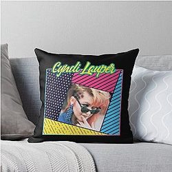 Cyndi Lauper Retro Cover Throw Pillow