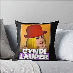 Art Cyndi Lauper Throw Pillow