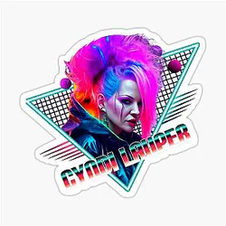 80s Cyndi Lauper Pop Art Sticker