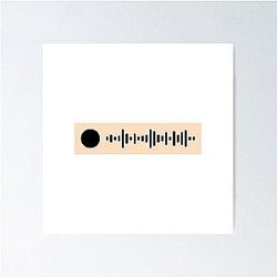 Here With Me by D4vd - Spotify Scan Code Poster