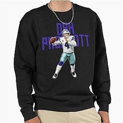 Dak Prescott Throw for Touchdown Bold Pullover Sweatshirt