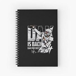 Dak Prescott Dallas Back T-Shirt Spiral Notebook