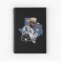 Dak Prescott Cowboys T-Shirt Spiral Notebook