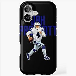 Dak Prescott Scrambles Bold iPhone Tough Case