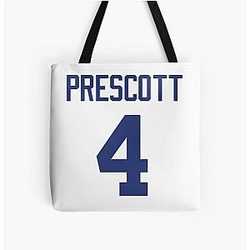 Dak Prescott Cowboys All Over Print Tote Bag