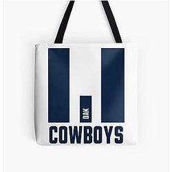 Dak Prescott Cowboys All Over Print Tote Bag
