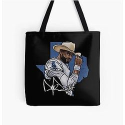 Dak Prescott Cowboys T-Shirt All Over Print Tote Bag